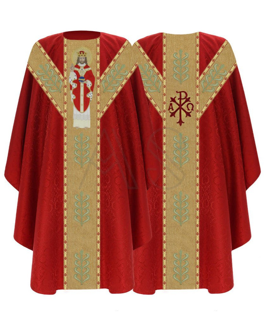 Chasuble semi-gothique "Christ le roi" GY466-G25