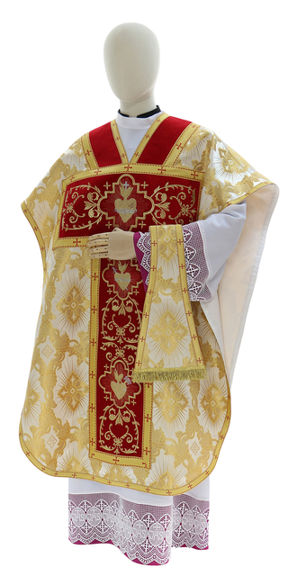 Chasuble "St. Philip Neri"  "Heart of Jesus, Mary, Joseph" F822-AKC9