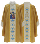 Chasuble gothique "Notre Dame du Perpétuel Secours" 450-AGK61g